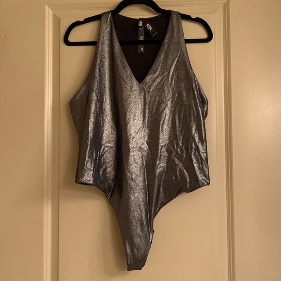 Victoria's Secret Tops - NWT - Victoria’s Secret Sport Metallic Bodysuit